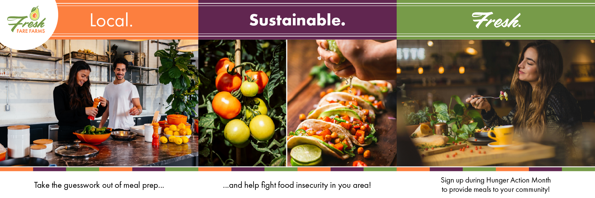 Seamless Carousel Ad for a Meal Kit